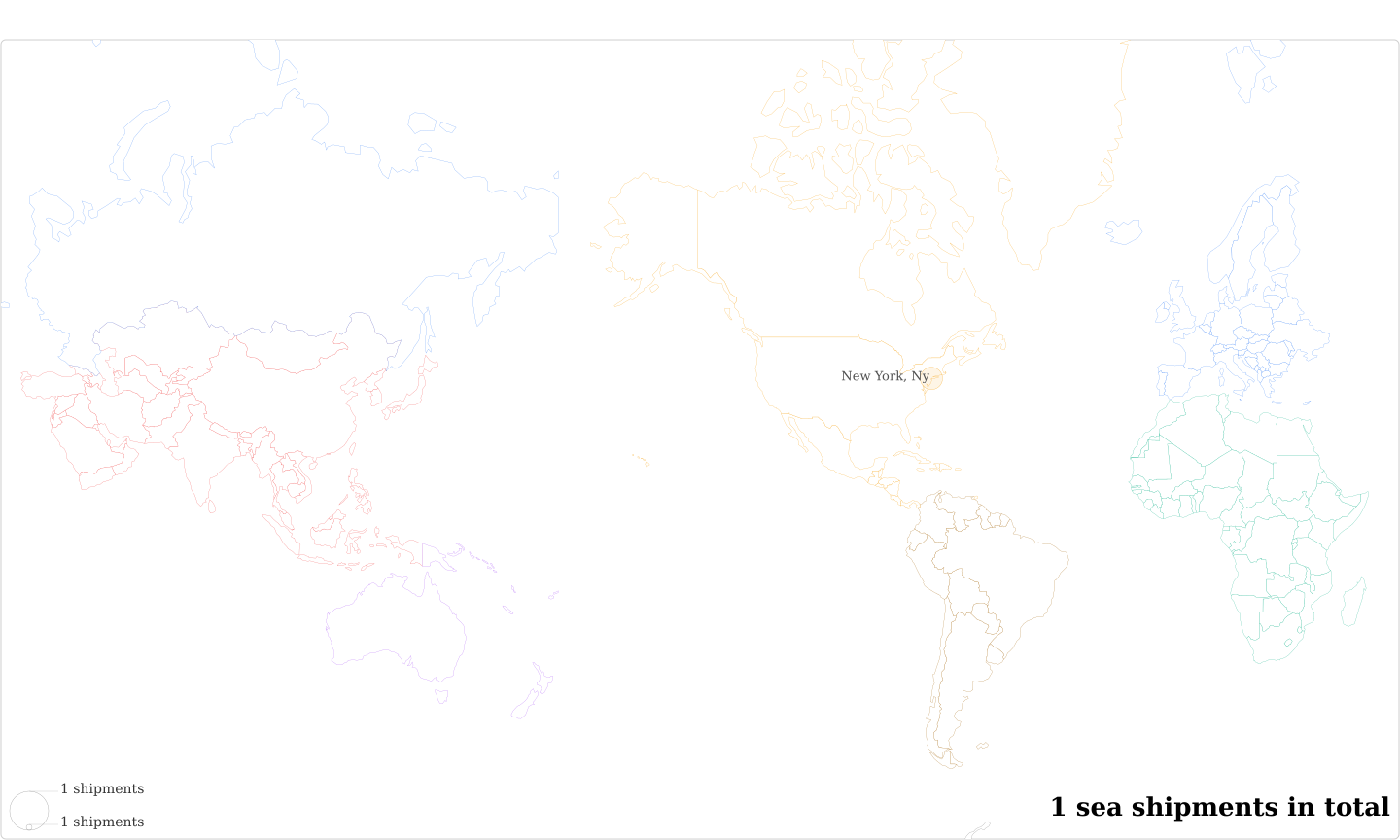Kerekes Bakery & Restaurant Eq's Imports Per Country Map