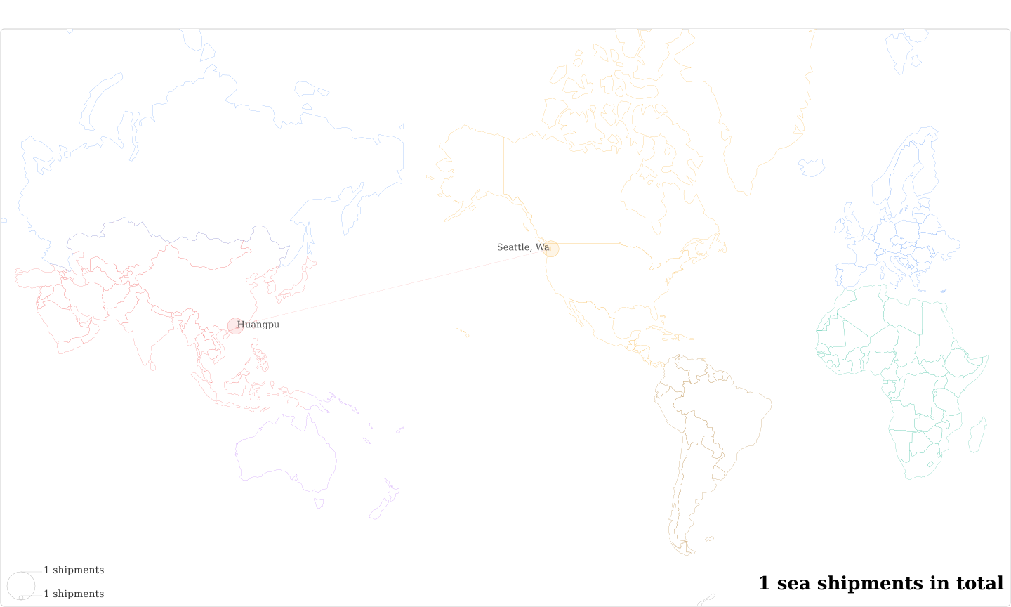 Les Vergers De La Colline's Imports Per Country Map