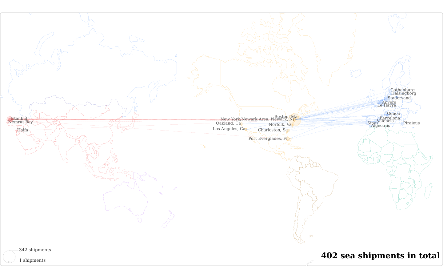 Mcontrast's Imports Per Country Map