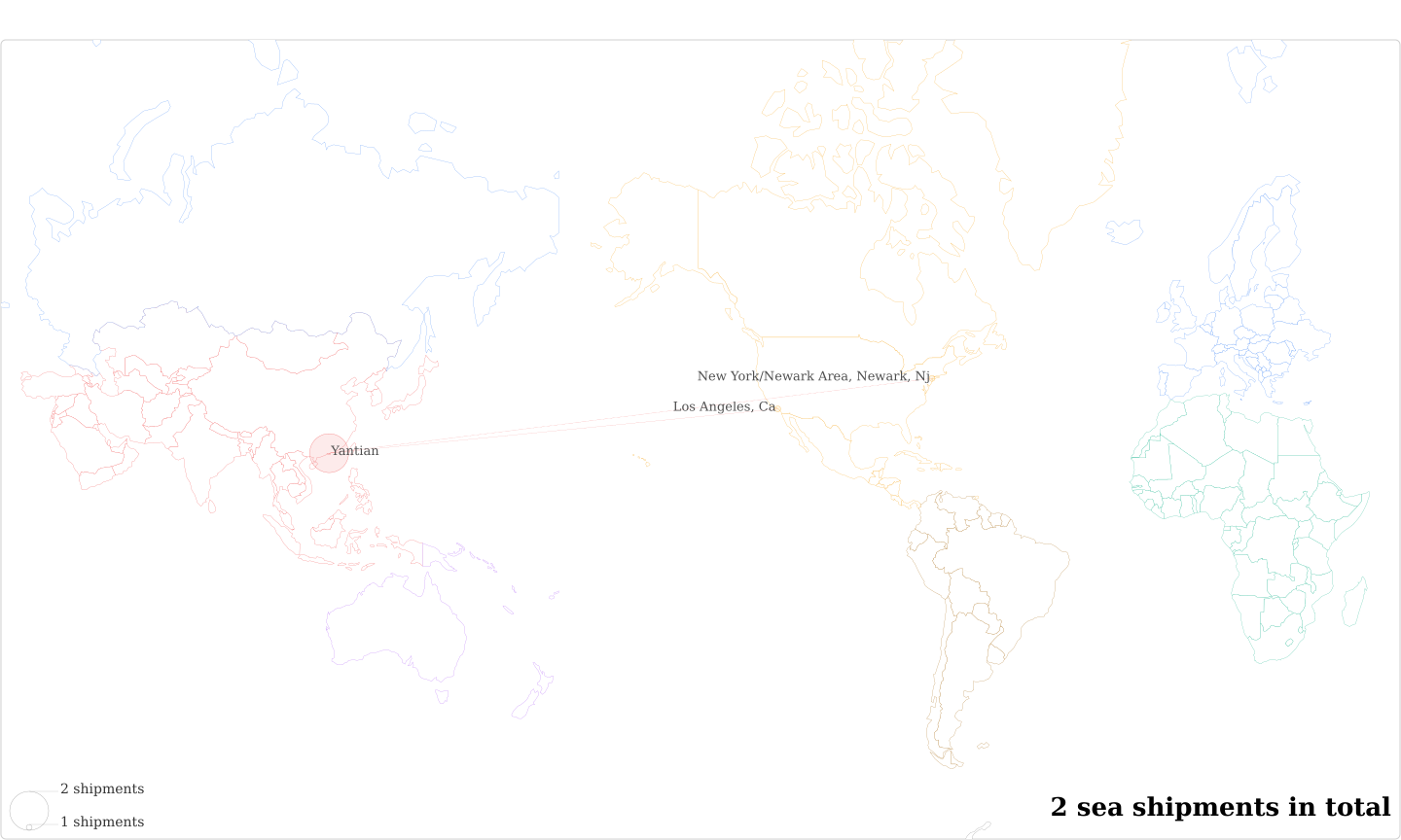 Phantom Importing's Imports Per Country Map