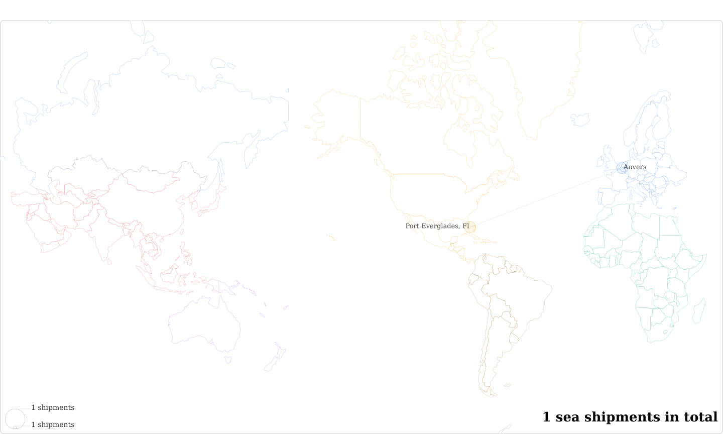 Koningklijke Burgers Zoo's Imports Per Country Map