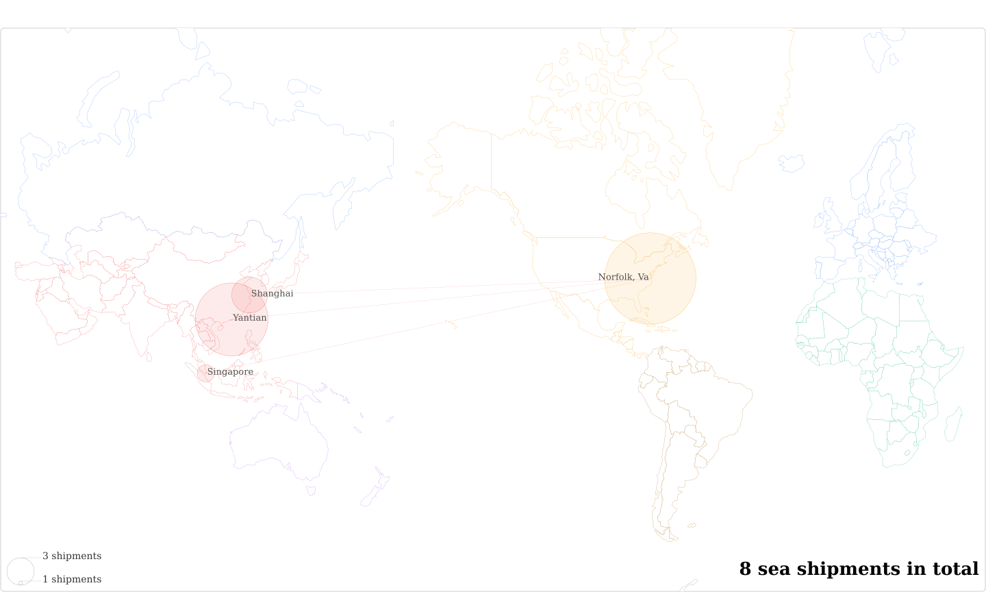 Aafes Logistics Dan Daniel Distribu's Imports Per Country Map