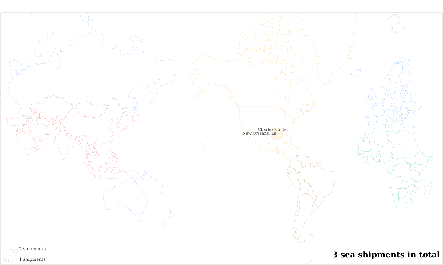 Envases Tp S A's Imports Per Country Map