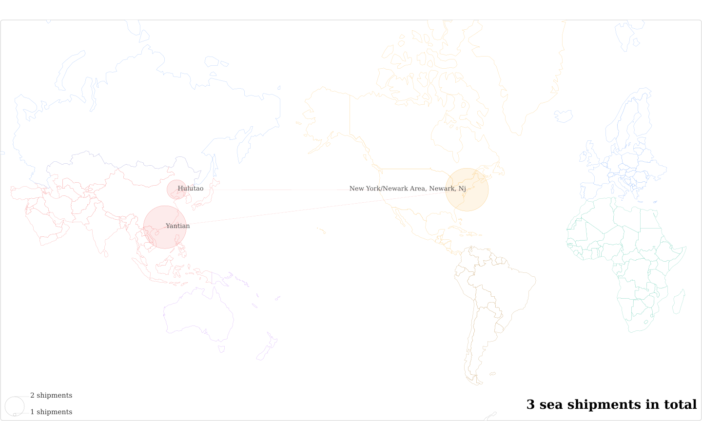 Hung Chong Import's Imports Per Country Map