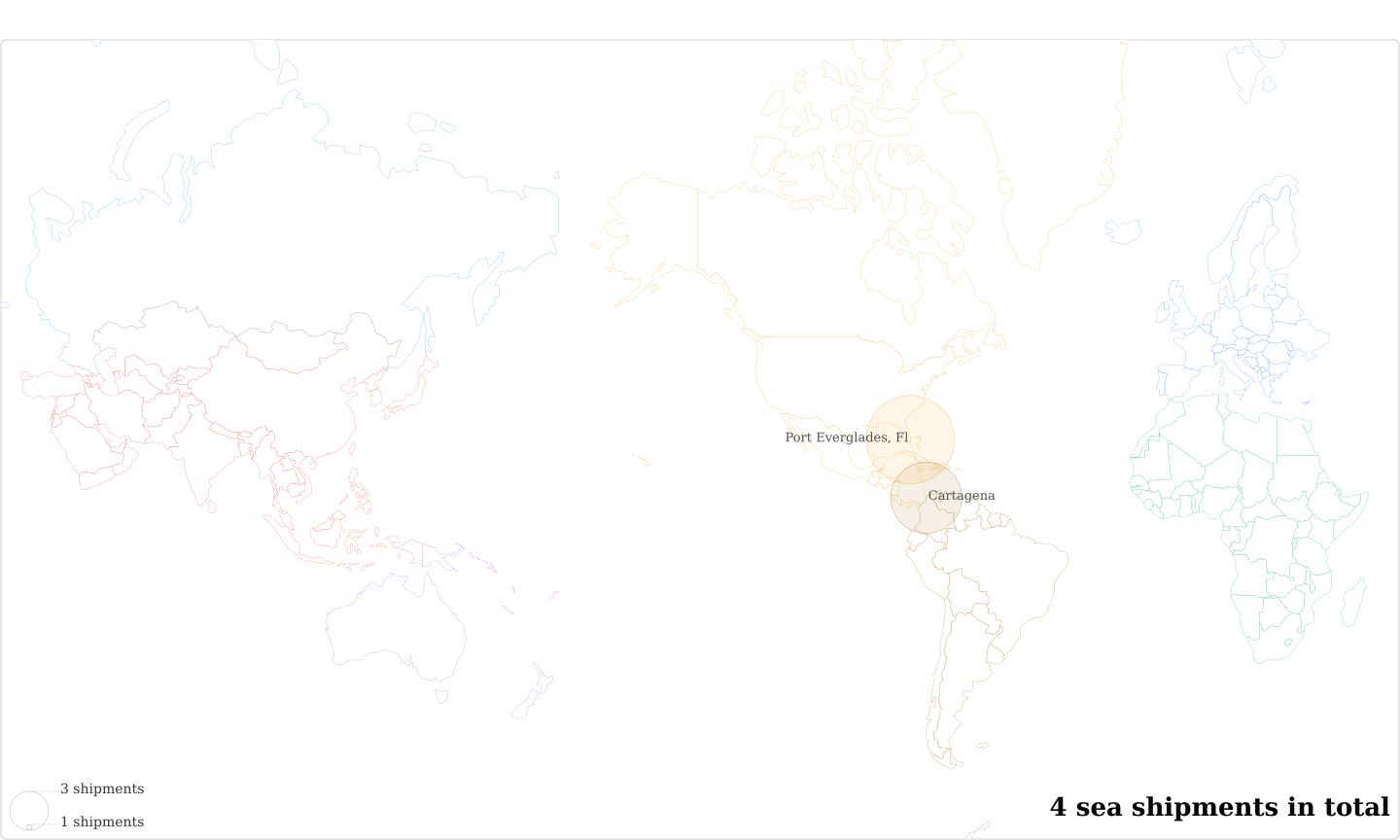 Instituto Voz E Imagen's Imports Per Country Map