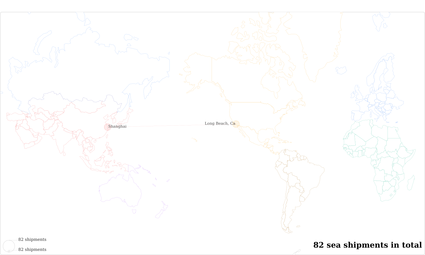 Jessika Port Davis's Imports Per Country Map