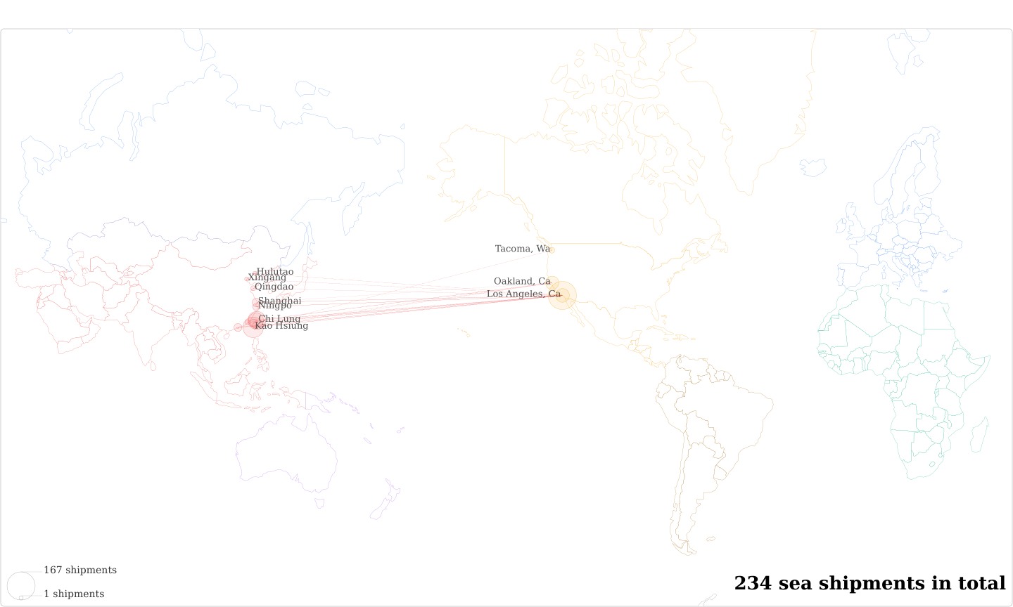 Plexus Yoga's Imports Per Country Map