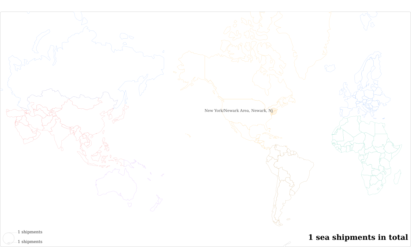 Forms Surfaces's Imports Per Country Map