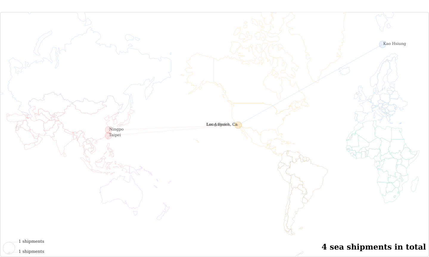 Sunteko's Imports Per Country Map