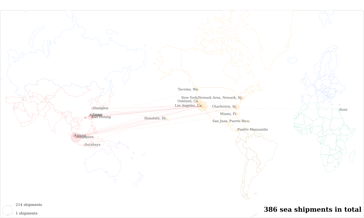 Unggul Putra Samudra's Imports Per Country Map